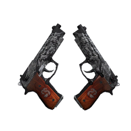 StatTrak™ Dual Berettas | Dualing Dragons (Well-Worn)