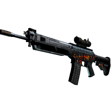 StatTrak™ SG 553 | Heavy Metal (Well-Worn)